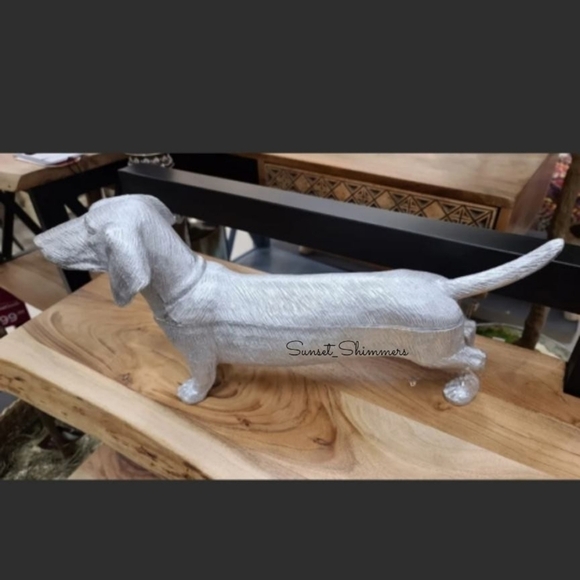 Doxie DACHSHUND DOG Resin Statue Figurine candy Bowl trinket Storage STASH BOX - Picture 7 of 8